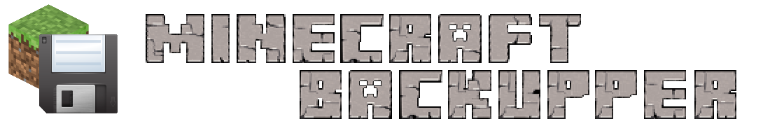 Logo and headline Minecraft backupper
